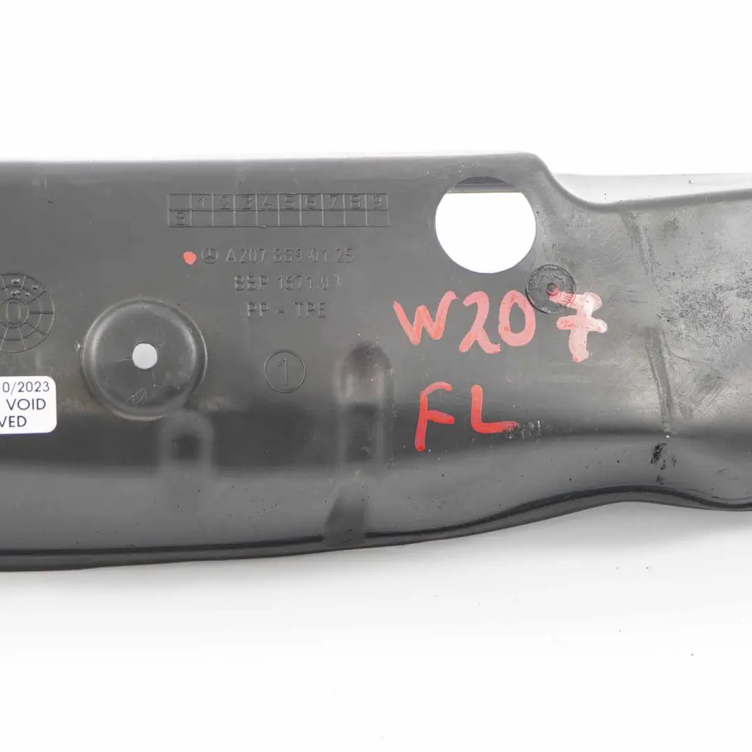 Mercedes W207 Fender Wing Panel Seal Front Left N/S Cover Bracket - SKU A2078890125 - Part number A2078890125
