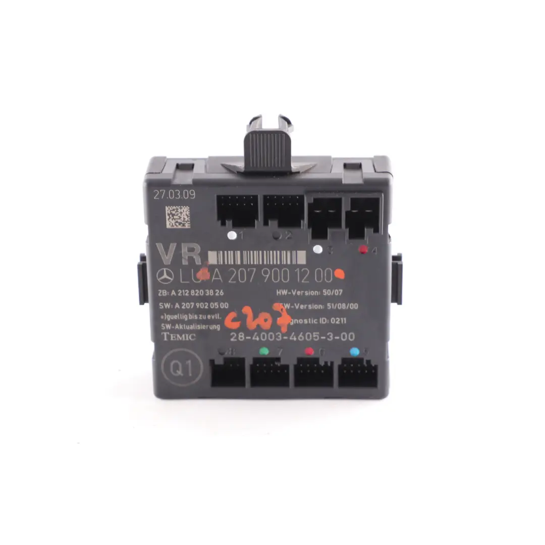 W207 Moduł Sterownik Drzwi Prawy Przód ECU do Mercedes C207 o numerze A2079001200 Mercedes C207 W207 Moduł Sterownik Drzwi Prawy Przód ECU - SKU A2079001200 - Numer Części A2079001200