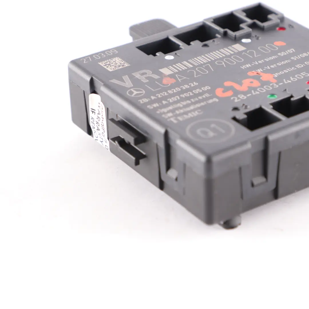 W207 Módulo puerta Delantero Derecho Unidad Control ECU 2079001200 para Mercedes C207 con número de pieza A2079001200 Mercedes C207 W207 Módulo puerta Delantero Derecho Unidad Control ECU 2079001200 - SKU A2079001200 - Número de pieza A2079001200