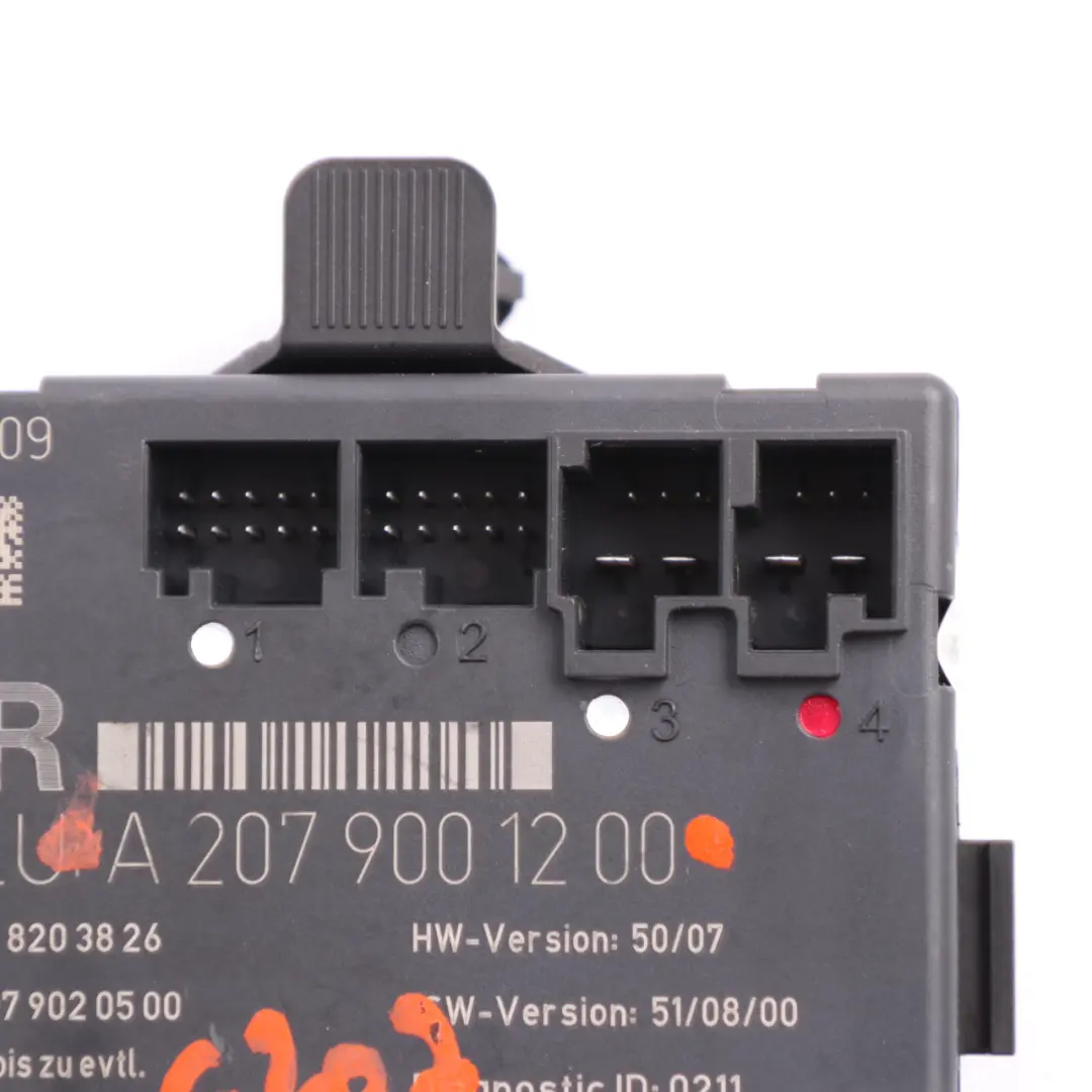 W207 Módulo puerta Delantero Derecho Unidad Control ECU 2079001200 para Mercedes C207 con número de pieza A2079001200 Mercedes C207 W207 Módulo puerta Delantero Derecho Unidad Control ECU 2079001200 - SKU A2079001200 - Número de pieza A2079001200