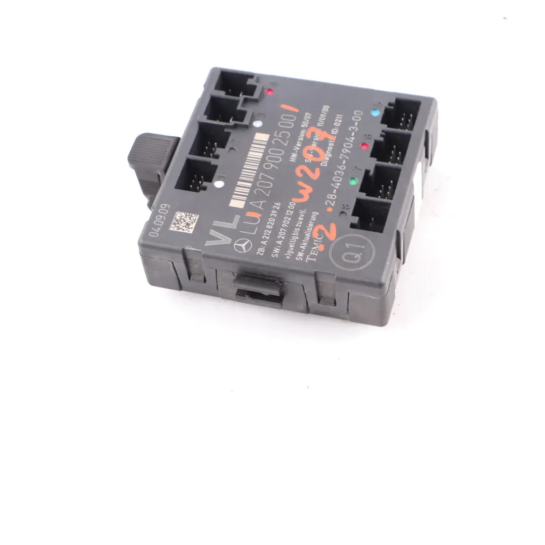 W207 Door Module Front Left N/S Control Unit ECU to Mercedes with Part number A2079002500 Mercedes W207 Door Module Front Left N/S Control Unit ECU - SKU A2079002500 - Part number A2079002500