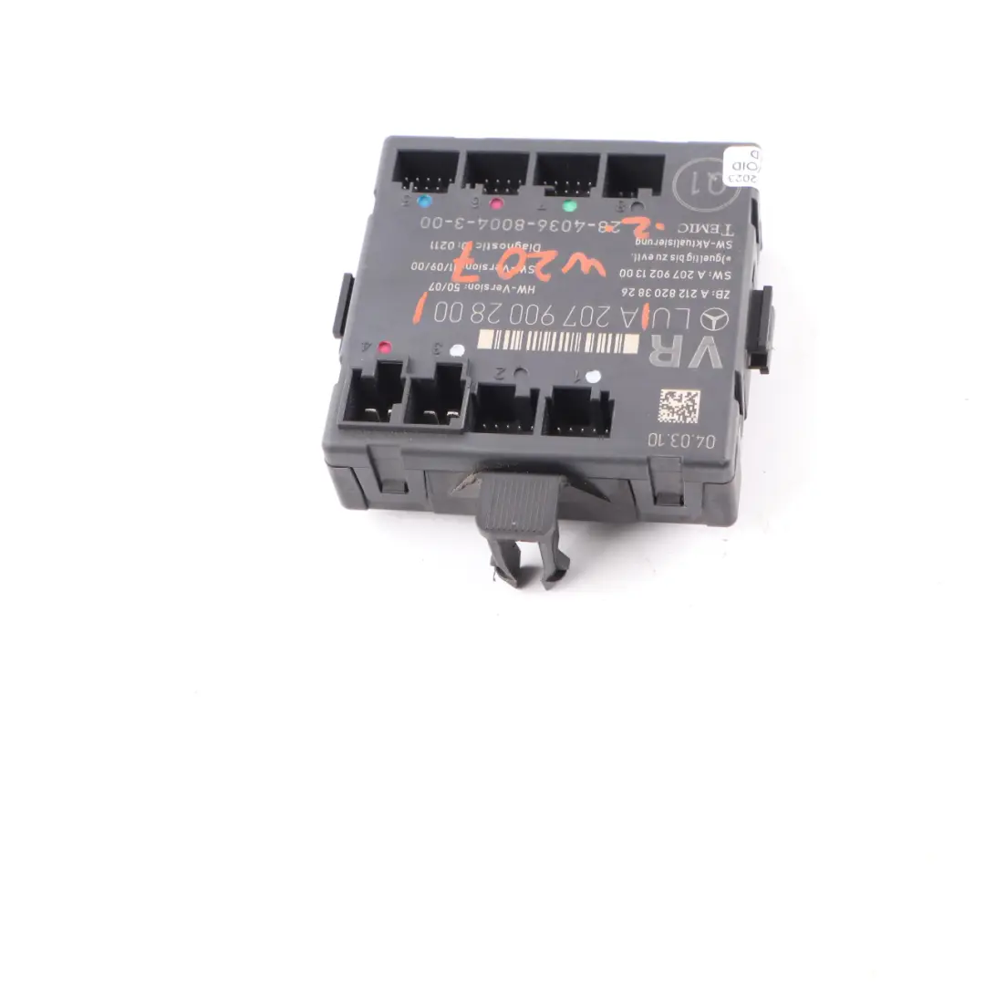 W207 Modulo Porta Cabrio Anteriore Destro Unità Controllo per Mercedes con numero di parte A2079002800 Mercedes W207 Modulo Porta Cabrio Anteriore Destro Unità Controllo - SKU A2079002800 - Numero di parte A2079002800