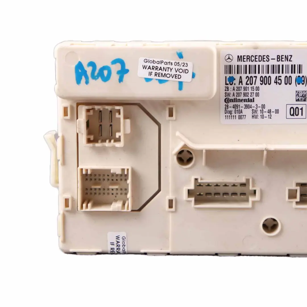 W207 A207 Module Toit Ouvrant Unité Commande Toit Repliable pour Mercedes à propos du numéro de pièce A2079004500 Mercedes W207 A207 Module Toit Ouvrant Unité Commande Toit Repliable - SKU A2079004500 - Numéro de pièce A2079004500