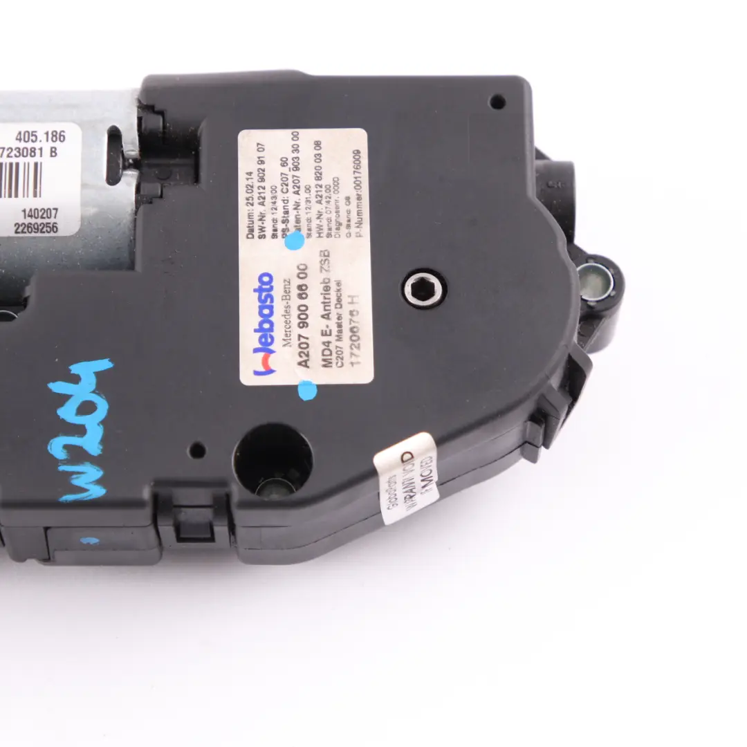 Sunroof Control Unit Mercedes W204 W207 W212 Sun Roof Motor Drive to with Part number A2079006600 Sunroof Control Unit Mercedes W204 W207 W212 Sun Roof Motor Drive - SKU A2079006600 - Part number A2079006600