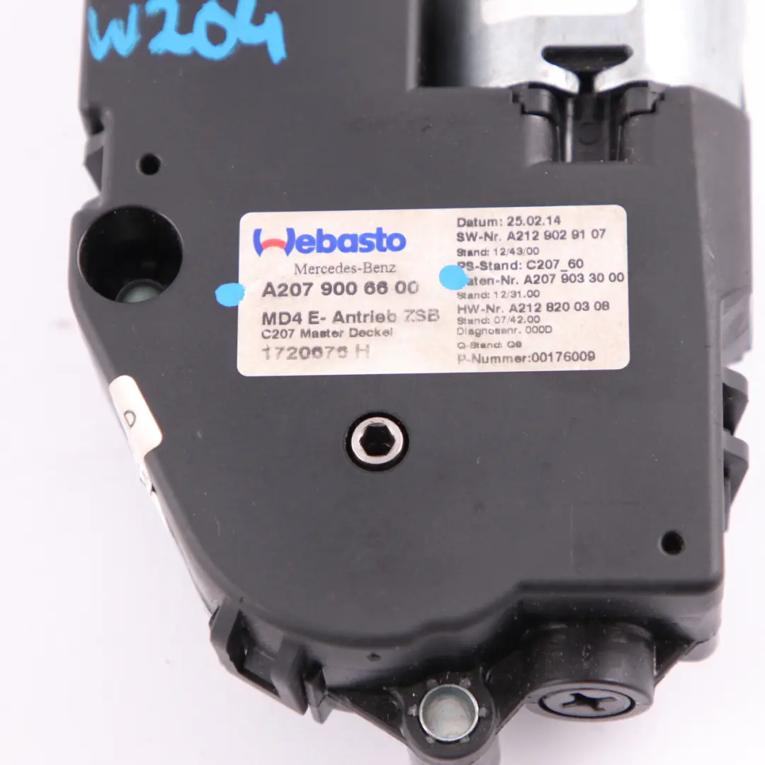  Sunroof Control Unit Mercedes W204 W207 W212 Sun Roof Motor Drive - SKU A2079006600 - Part number A2079006600
