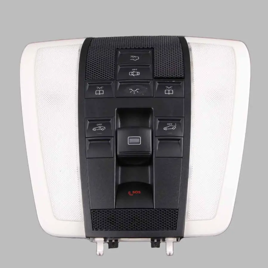 W207 Coupe Luz Techo Lectura Delantera Interruptor Negro para Mercedes con número de pieza A2079007700 Mercedes W207 Coupe Luz Techo Lectura Delantera Interruptor Negro - SKU A2079007700 - Número de pieza A2079007700