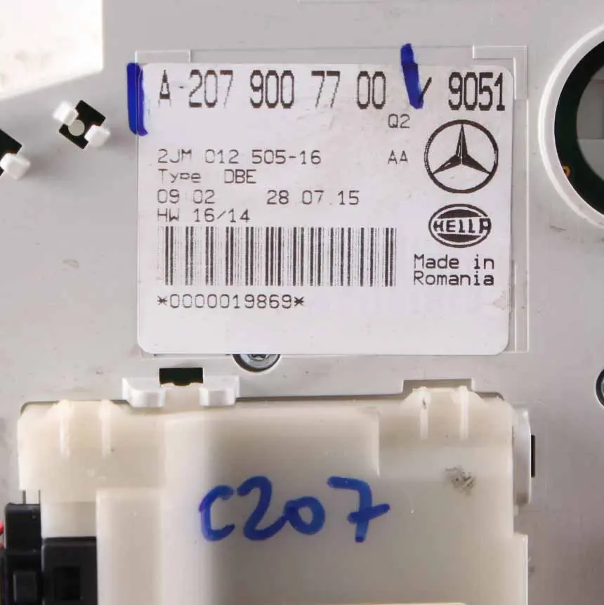 W207 Coupé Tetto Luce Anteriore Lettura Interruttore Nero per Mercedes con numero di parte A2079007700 Mercedes W207 Coupé Tetto Luce Anteriore Lettura Interruttore Nero - SKU A2079007700 - Numero di parte A2079007700
