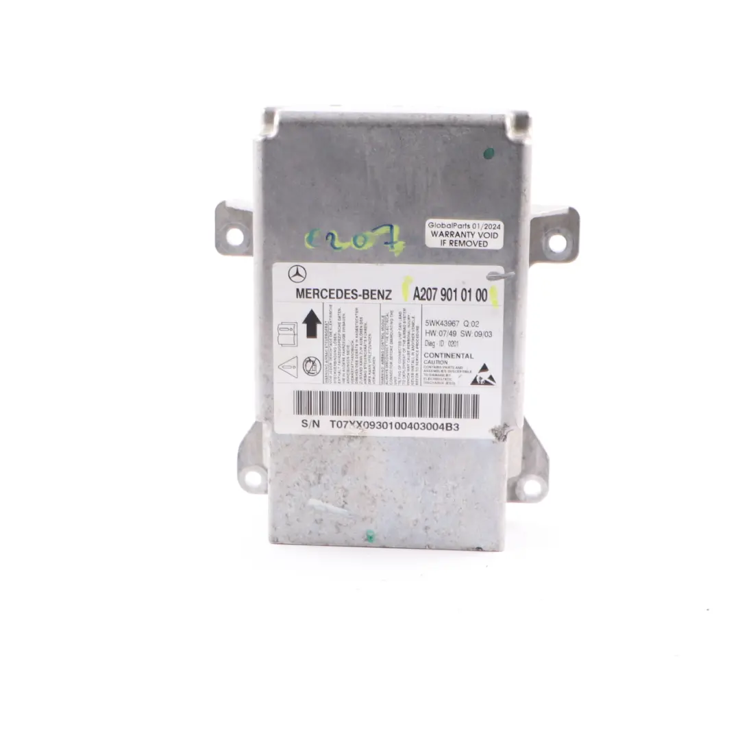  Luft Air Modul Mercedes W207 C207 Coupe Steuergerät ECU 5WK43967 - SKU A2079010100 - Teilenummer A2079010100