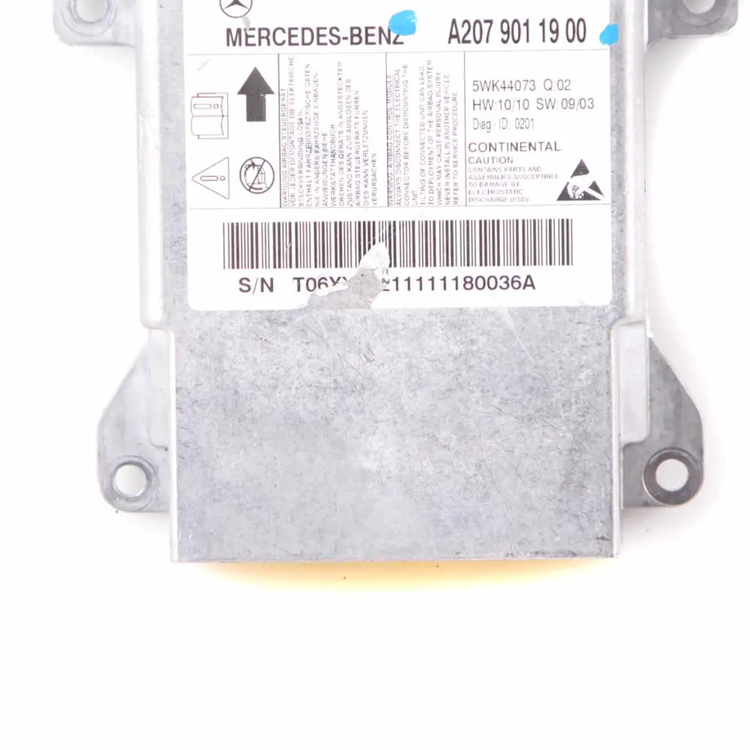 Air Bag Module Mercedes W207 A207 Control Unit ECU Airbag Sensor - SKU A2079011900 - Part number A2079011900