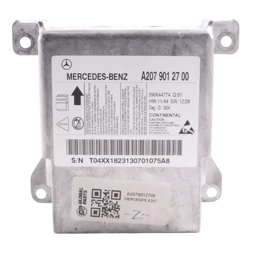 Roof Reinforcement Roll Bag Airbag Module to Mercedes A207 Convertible with Part number A2079012700 Mercedes A207 Convertible Roof Reinforcement Roll Bag Airbag Module - SKU A2079012700 - Part number A2079012700