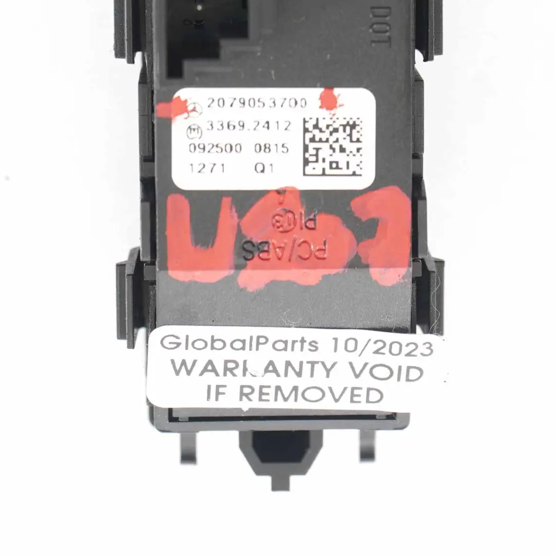 W207 Unità pulsante interruttore luci di emergenza per Mercedes con numero di parte A2079053700 Mercedes W207 Unità pulsante interruttore luci di emergenza - SKU A2079053700 - Numero di parte A2079053700