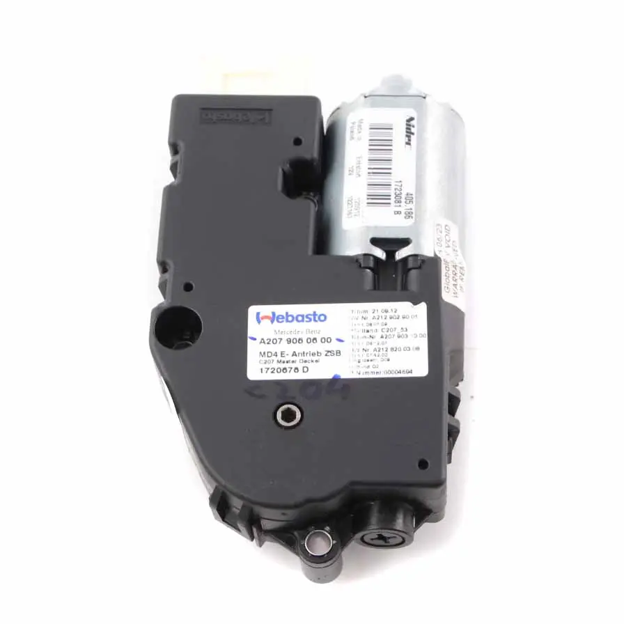 Sunroof Drive Mercedes W204 W207 Coupe Sun Roof Motor Actuator Unit to with Part number A2079060600 Sunroof Drive Mercedes W204 W207 Coupe Sun Roof Motor Actuator Unit - SKU A2079060600 - Part number A2079060600