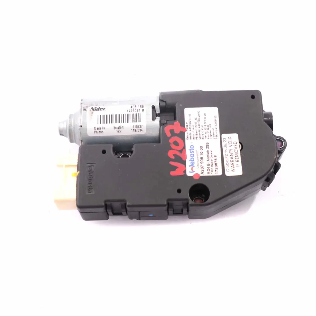 Tetto apribile Mercedes W204 W212 Motore attuatore tetto apribile - SKU A2079061000 - Numero di parte A2079061000