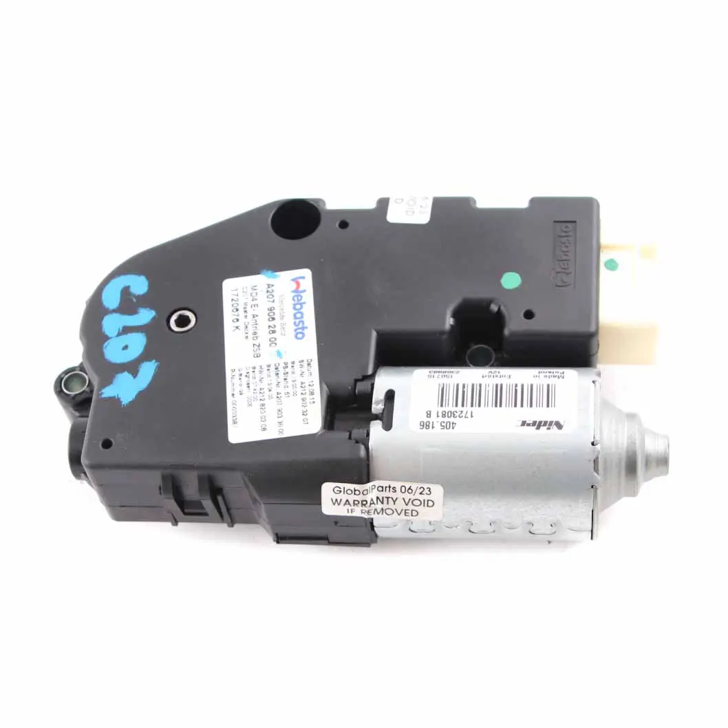  Techo corredizo Drive Mercedes W212 Unidad motor techo solar A2129002023 - SKU A2079062800 - Número de pieza A2079062800