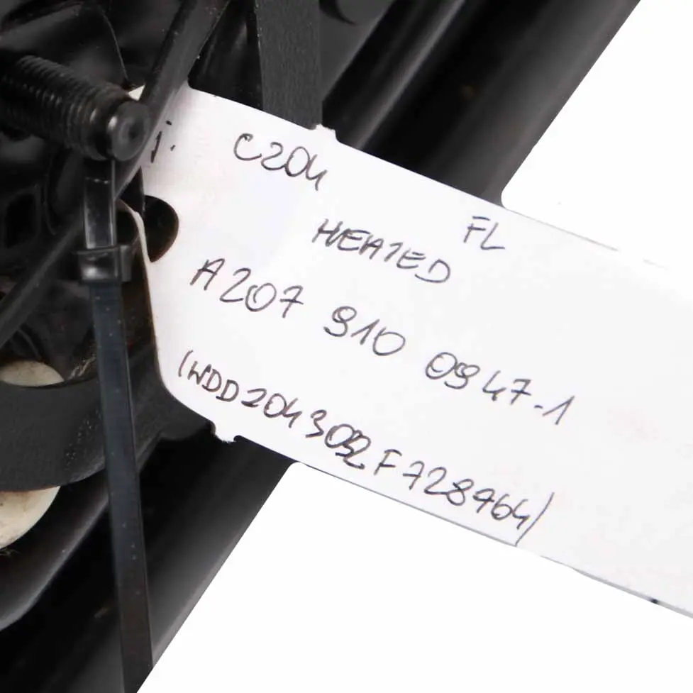 Front Seat Mercedes C204 C207 A207 Leather Cloth Black Heated Electric Left N/S to with Part number A2079100947 Front Seat Mercedes C204 C207 A207 Leather Cloth Black Heated Electric Left N/S - SKU A2079100947-1 - Part number A2079100947