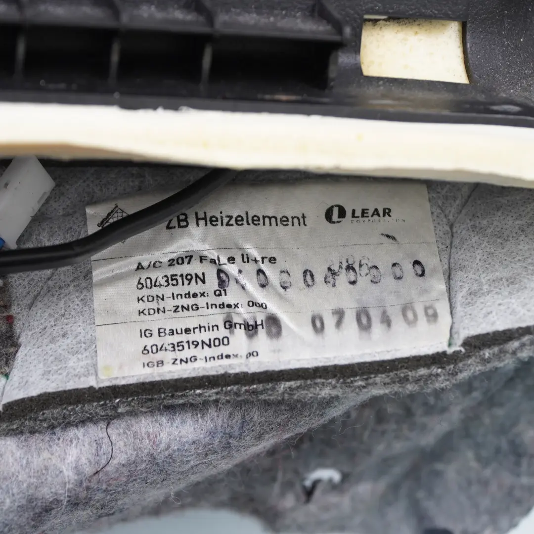 W207 Schienale sedili anteriori riscaldati sinistra destra Copertura per Mercedes con numero di parte A2079101747 Mercedes W207 Schienale sedili anteriori riscaldati sinistra destra Copertura - SKU A2079101747-15 - Numero di parte A2079101747