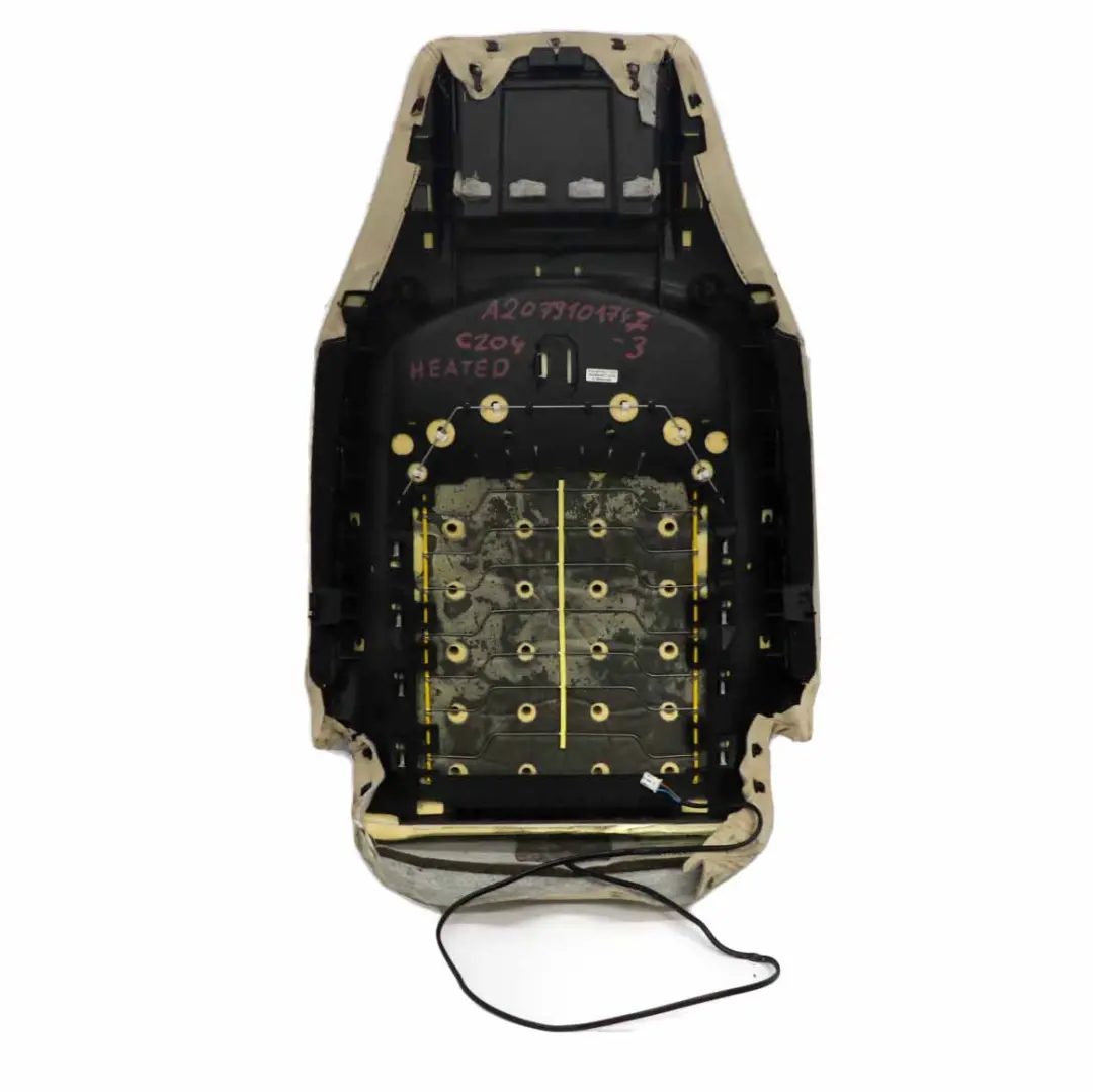 Backrest Heated Cover Front Left Right Leather Beige to Mercedes C204 C207 Seat with Part number A2079101747 Mercedes C204 C207 Seat Backrest Heated Cover Front Left Right Leather Beige - SKU A2079101747-3 - Part number A2079101747