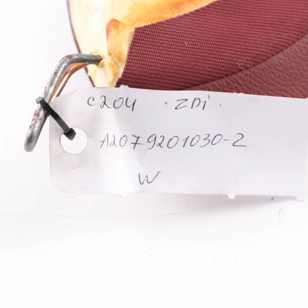 Mercedes C207 Rückenlehne Seitenteil Rücksitz Rechts Stoff Leder Rot - SKU A2079201030-2 - Teilenummer A2079201030