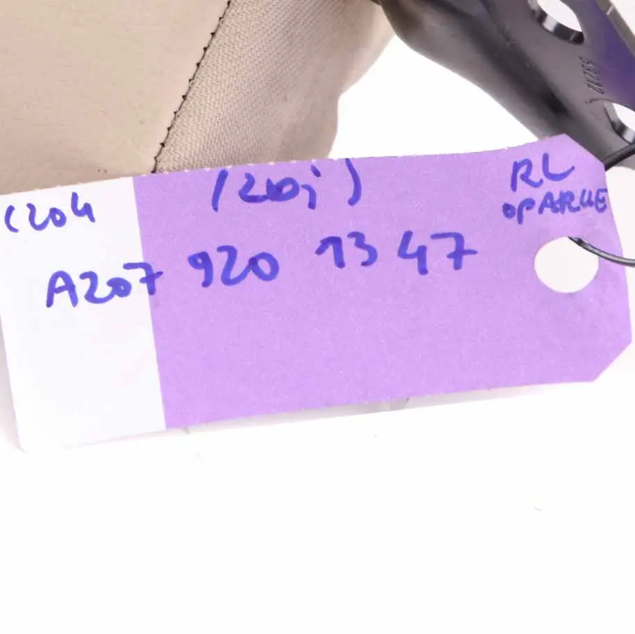 Mercedes C204 C207 Respaldo Asiento Trasero Izquierdo Funda Respaldo Cuero Beige - SKU A2079201347 - Número de pieza A2079201347