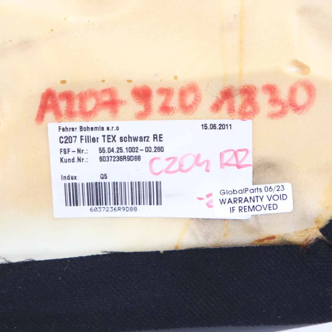 Mercedes C204 Schienale Pannello Laterale Sedile Posteriore Destro Panno Pelle - SKU A2079201830 - Numero di parte A2079201830