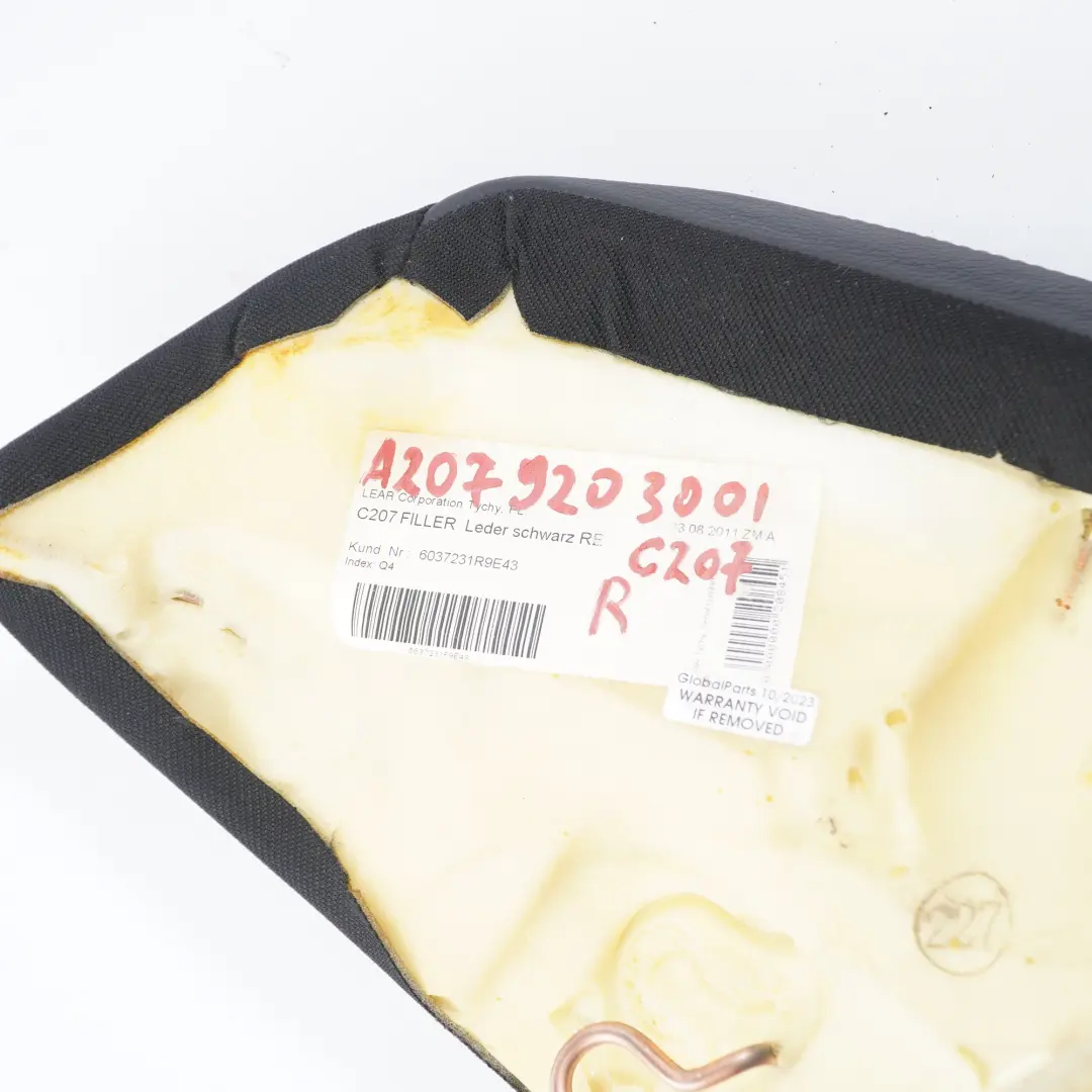  Lateral Panel Mercedes C204 C207 Coupe Rear Seat Right O/S Finisher Leather - SKU A2079203001 - Part number A2079203001