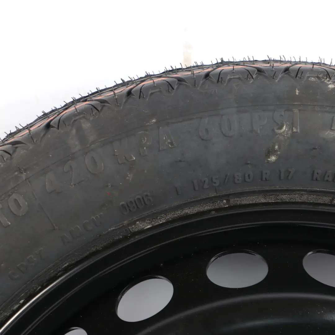 Spare Wheel Steel Tyre R17 3.5J ET:17 125/80 to Mercedes W203 C209 with Part number A2094000302 Mercedes W203 C209 Spare Wheel Steel Tyre R17 3.5J ET:17 125/80 - SKU A2094000302-2 - Part number A2094000302