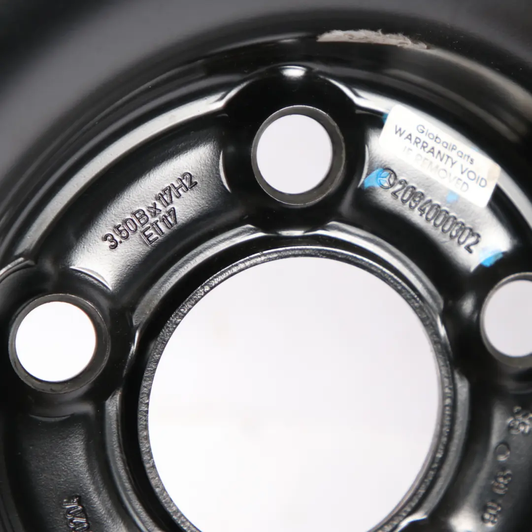 Ersatzrad Stahlreifen R16 7J ET:37 125/80 für Mercedes W203 C209 mit Teilenummer A2094000302 Mercedes W203 C209 Ersatzrad Stahlreifen R16 7J ET:37 125/80 - SKU A2094000302 - Teilenummer A2094000302