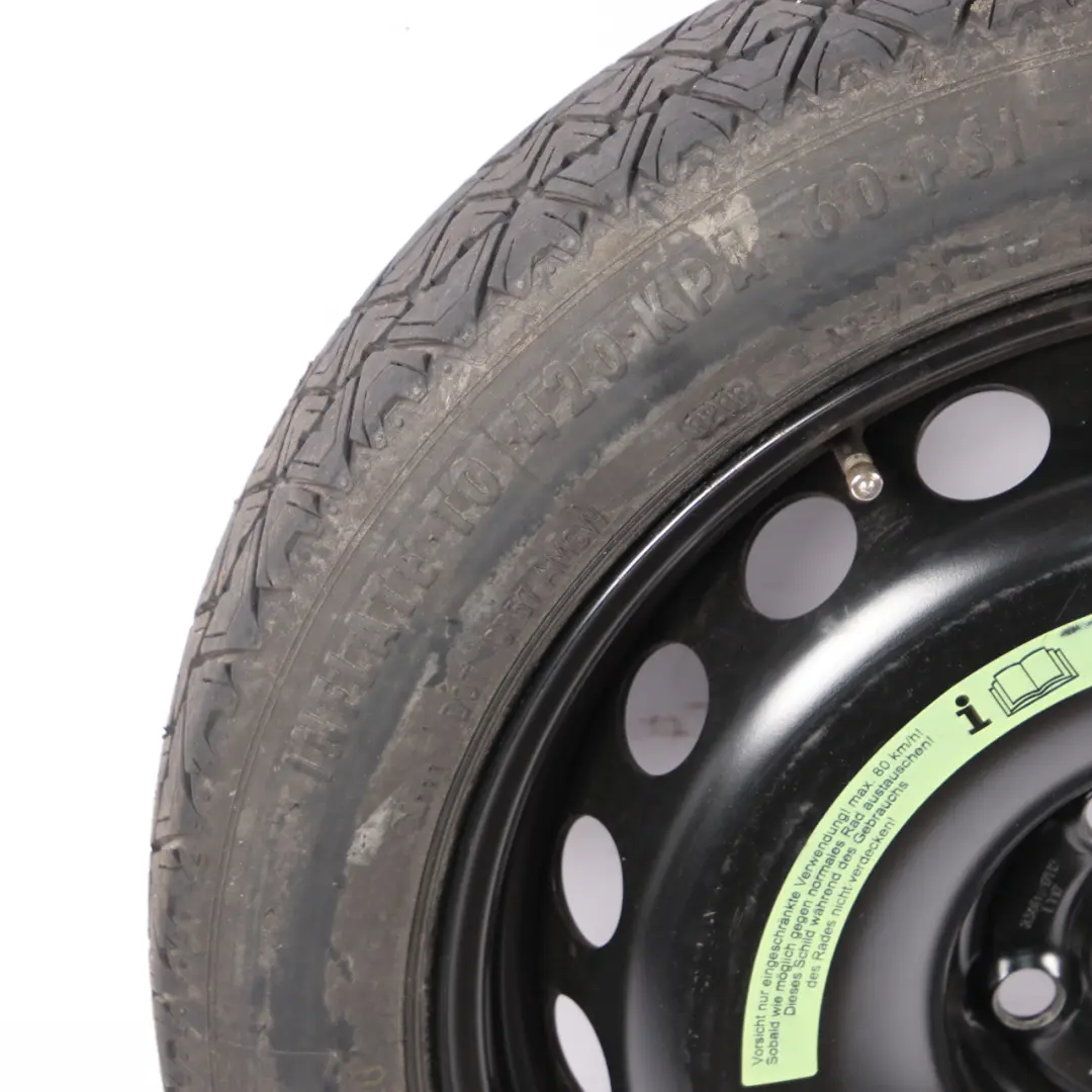 Ruota di scorta in acciaio Pneumatico R16 7J ET:37 125/80 per Mercedes W203 C209 con numero di parte A2094000302 Mercedes W203 C209 Ruota di scorta in acciaio Pneumatico R16 7J ET:37 125/80 - SKU A2094000302 - Numero di parte A2094000302