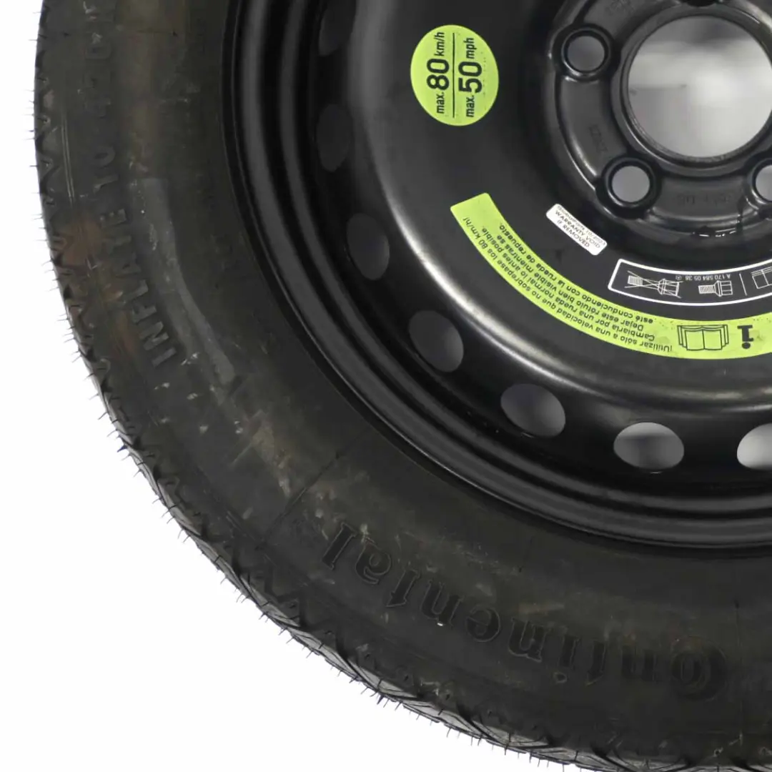 Ersatzrad Mercedes W203 C209 Kompaktrad Stahl R16 Bereifung 125/90 A2094000402 für mit Teilenummer A1694000802 Ersatzrad Mercedes W203 C209 Kompaktrad Stahl R16 Bereifung 125/90 A2094000402 - SKU A2094000402-2 - Teilenummer A1694000802