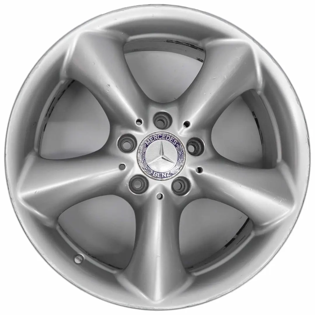 Plata llanta de aleación trasera 17 "ET:30 7,5J para Mercedes CLK W209 con número de pieza A2094010602 Mercedes CLK W209 Plata llanta de aleación trasera 17 "ET:30 7,5J - SKU A2094010602-1 - Número de pieza A2094010602