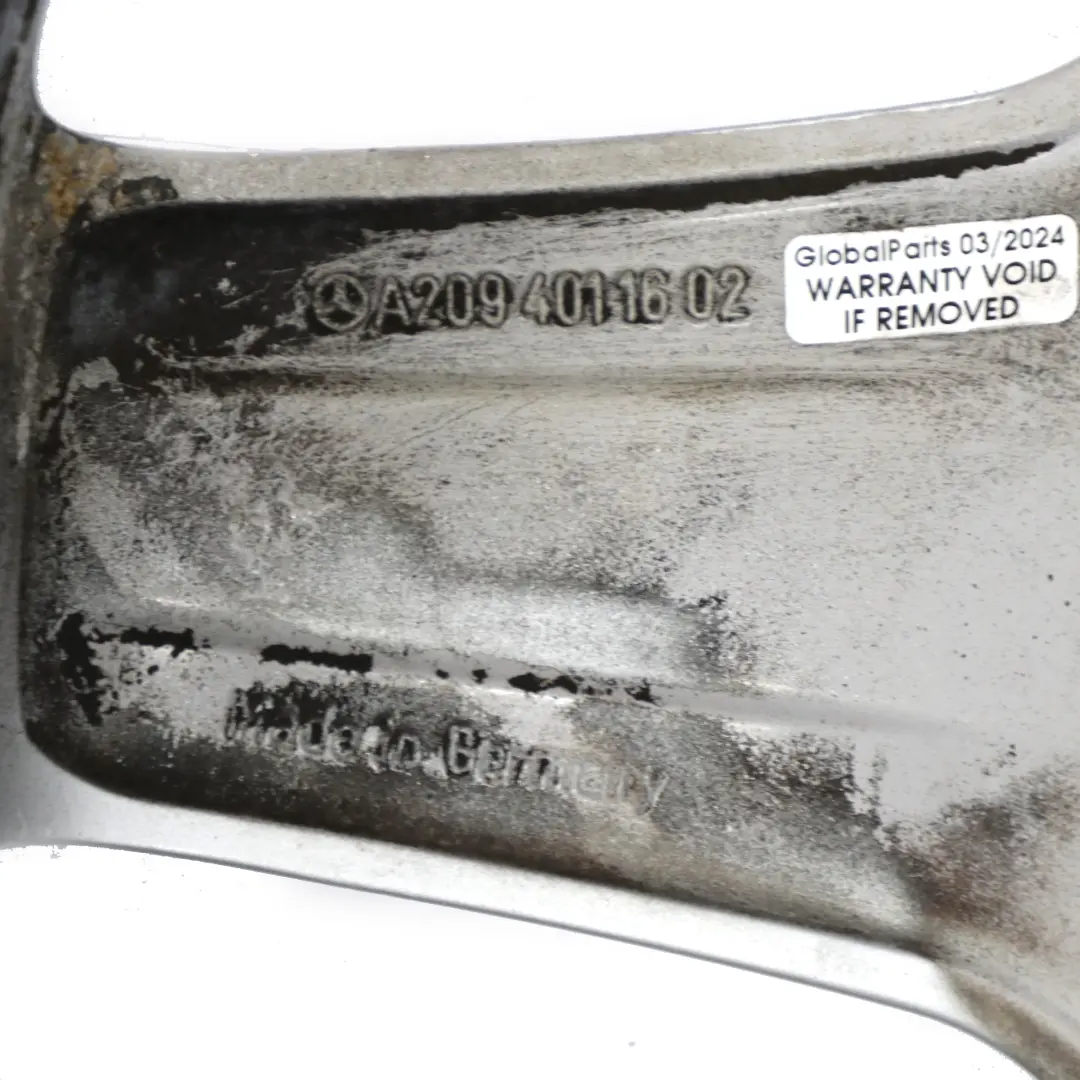 Mercedes CLK W209 C209 Leichtmetallfelge Vorne Silber 18" 7.5J ET:37 - SKU A2094011602-1 - Teilenummer A2094011602