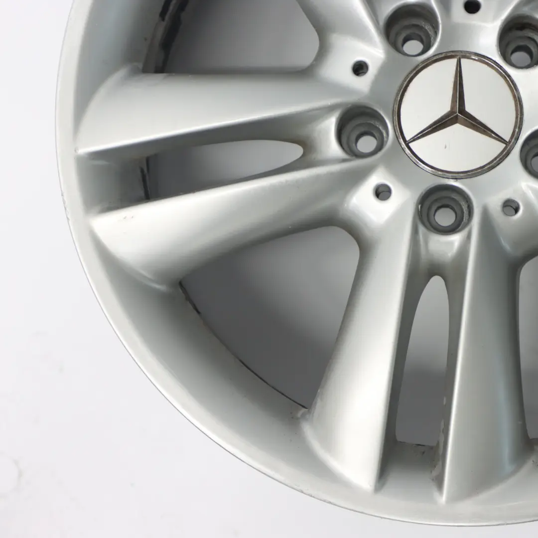 Mercedes C209 Silver Alloy Wheel Rim Double Spoke 17" 7.5J ET:36 - SKU A2094014102 - Part number A2094014102