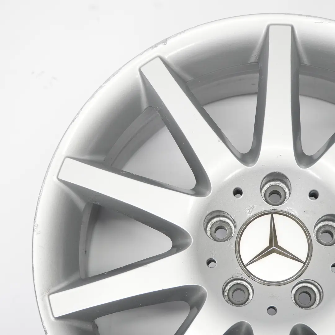 Mercedes C209 llanta de aleación de plata doble radio 17 "7.5J ET:36 - SKU A2094014402-1 - Número de pieza A2094014402