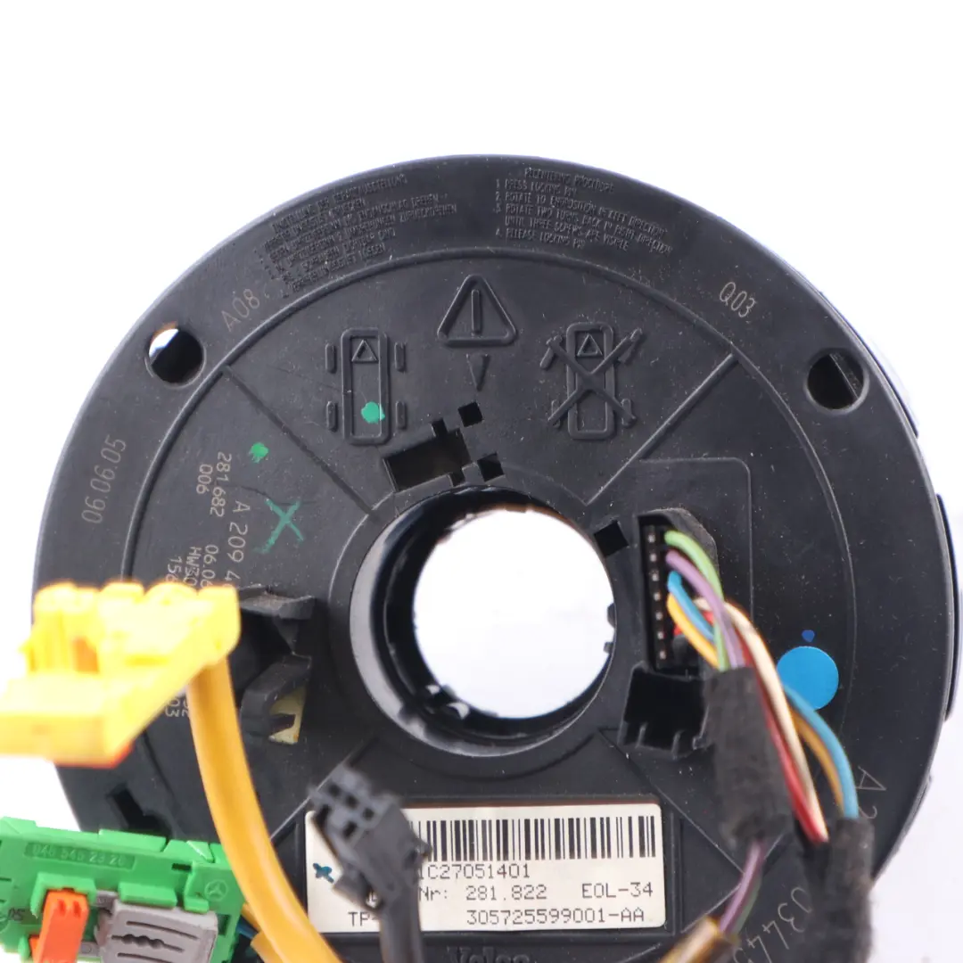 Steering Wheel Slip Ring Airbag Squib to Mercedes W209 A209 Convertible with Part number A2094640118 Mercedes W209 A209 Convertible Steering Wheel Slip Ring Airbag Squib - SKU A2094640118 - Part number A2094640118
