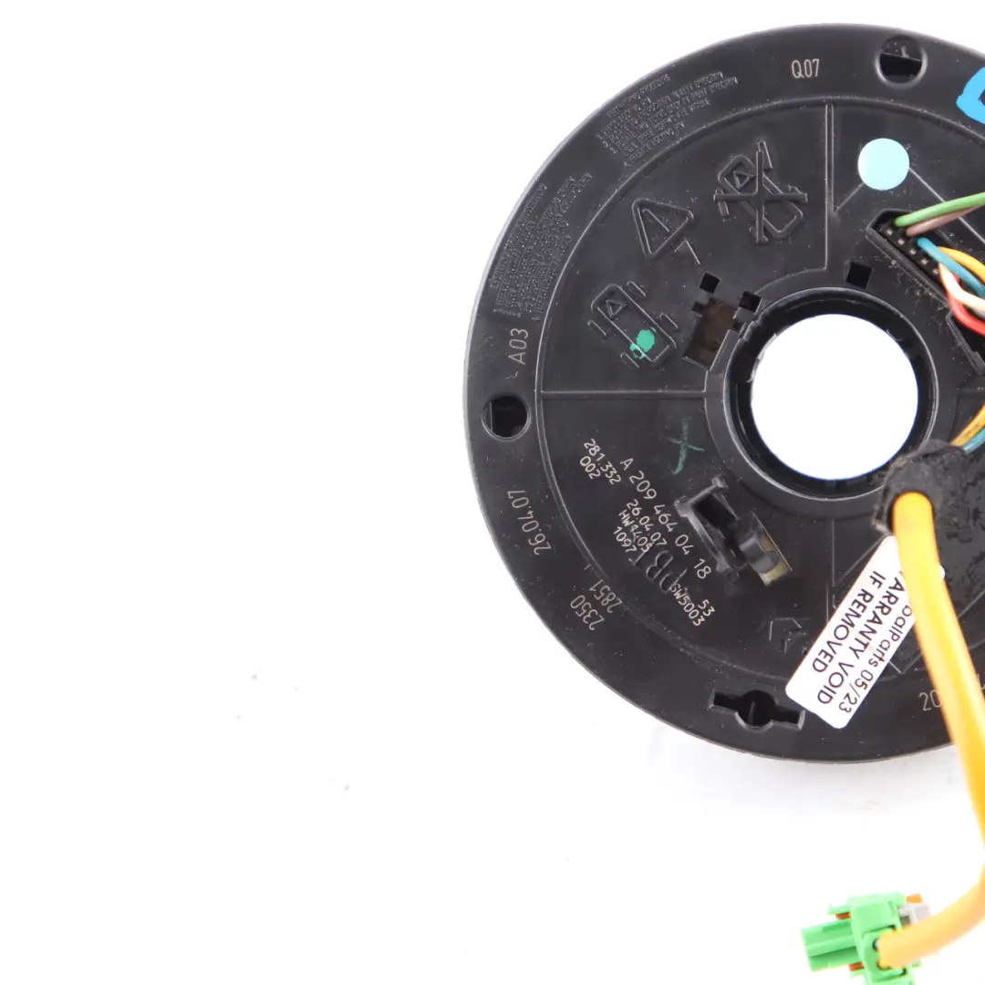 Steering Wheel Angle Sensor Slip Squib to Mercedes CLK W209 Convertible with Part number A2094640418 Mercedes CLK W209 Convertible Steering Wheel Angle Sensor Slip Squib - SKU A2094640418 - Part number A2094640418