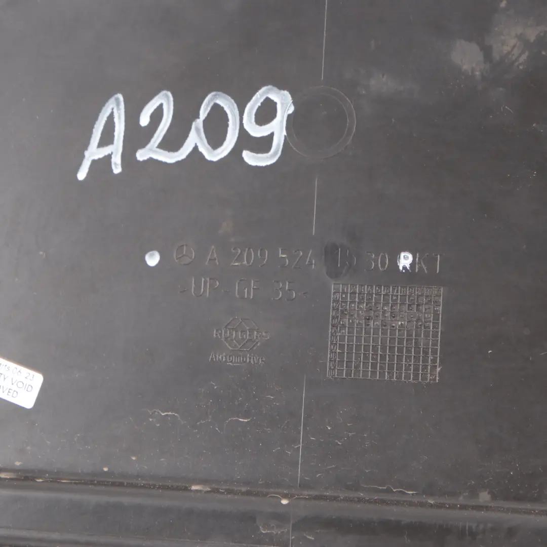 Underfloor Cover Mercedes W209 Engine Undertray Panelling Petrol to with Part number A2095241530 Underfloor Cover Mercedes W209 Engine Undertray Panelling Petrol - SKU A2095241530 - Part number A2095241530