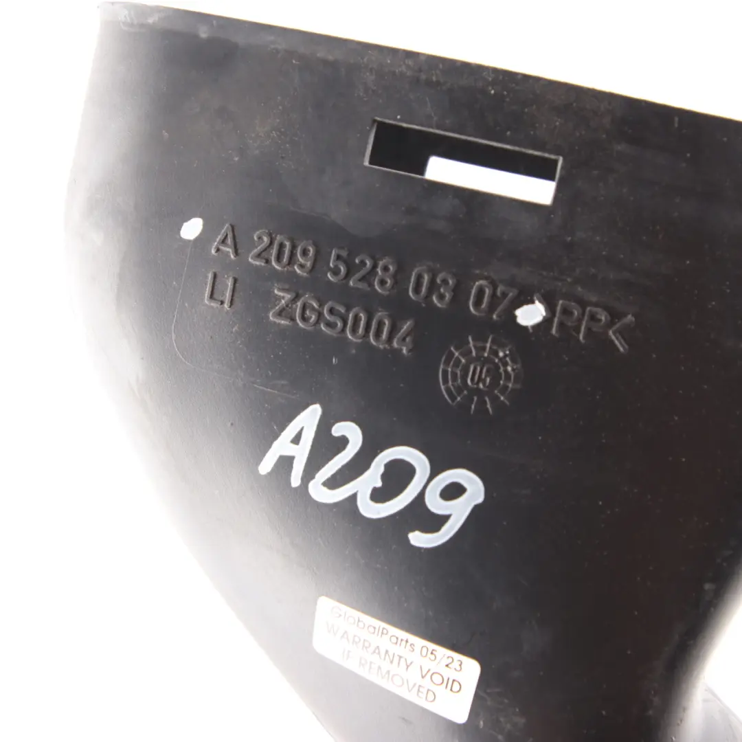 Mercedes W209 Tube d'admission d'air Partie gauche - SKU A2095280307 - Numéro de pièce A2095280307