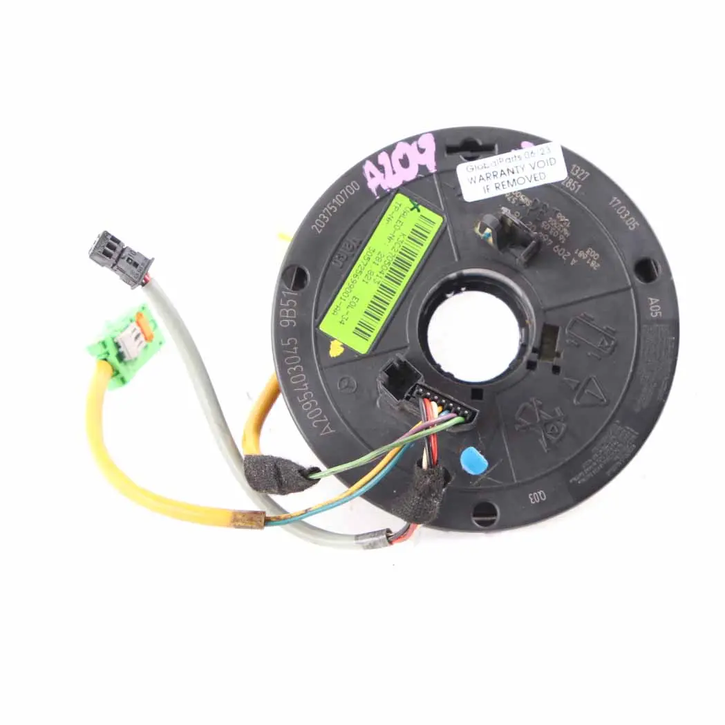 Mercedes CLK W209 Steering Angle Sensor Slip Ring Air Module Squib A2095403045