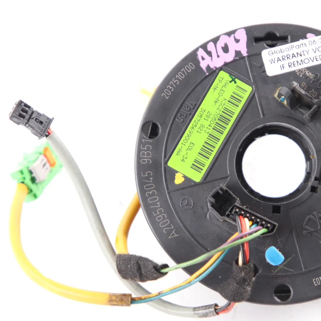 Steering Angle Sensor Slip Ring Air Module Squib to Mercedes CLK W209 with Part number A2095403045 Mercedes CLK W209 Steering Angle Sensor Slip Ring Air Module Squib - SKU A2095403045 - Part number A2095403045