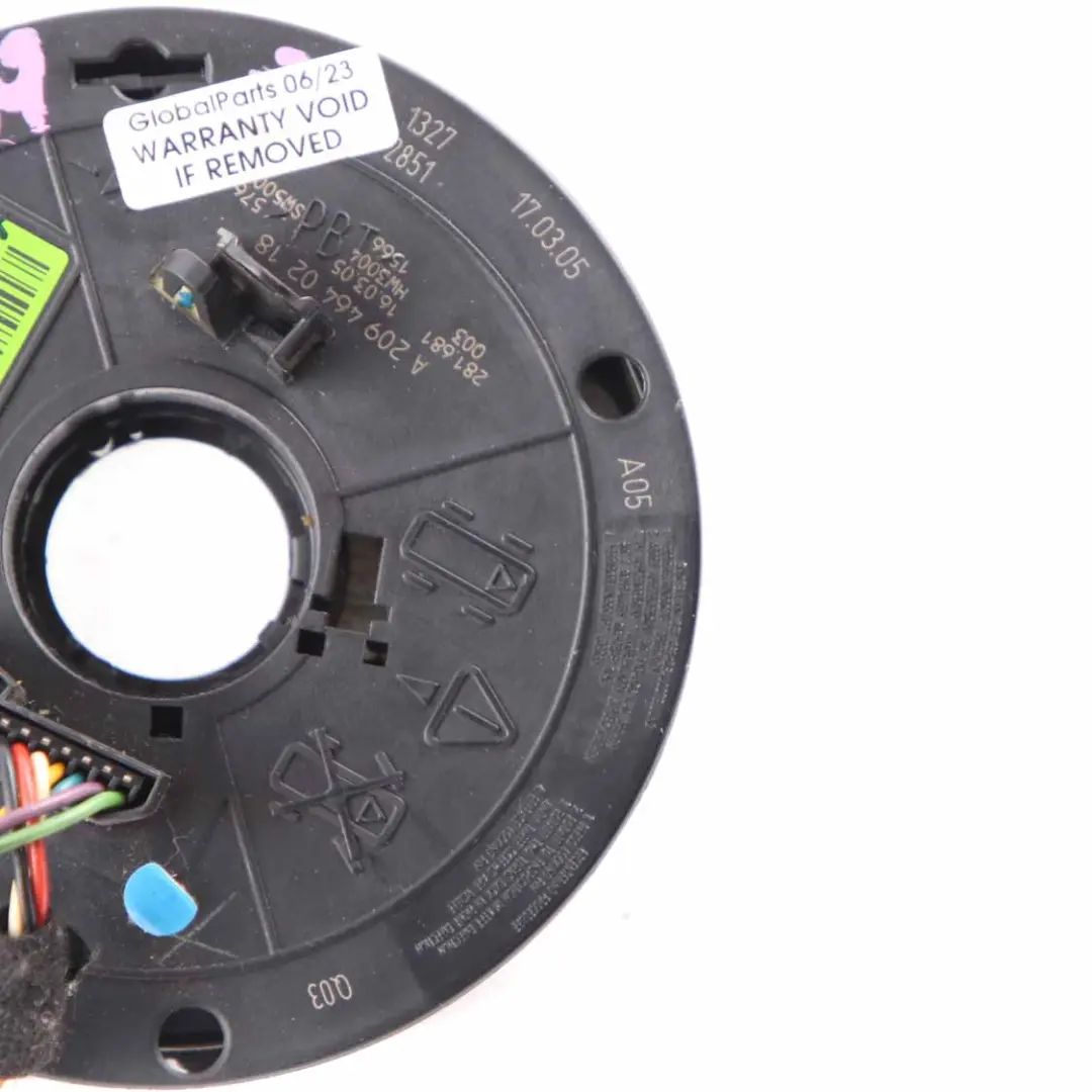 Capteur d'Angle Direction Bague Module Air Squib pour Mercedes CLK W209 à propos du numéro de pièce A2095403045 Mercedes CLK W209 Capteur d'Angle Direction Bague Module Air Squib - SKU A2095403045 - Numéro de pièce A2095403045