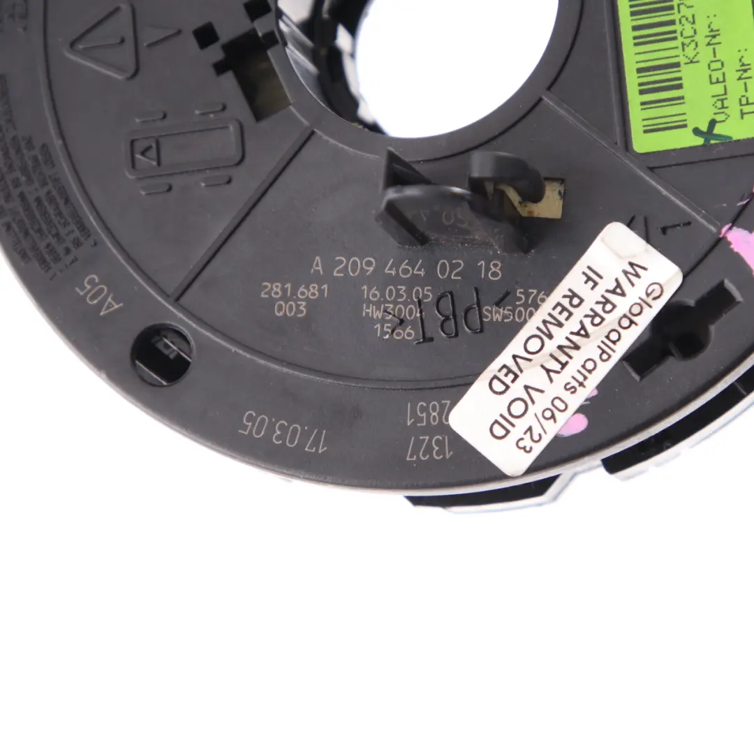 Mercedes CLK W209 Sensor ángulo dirección Slip Ring Air Module Squib - SKU A2095403045 - Número de pieza A2095403045