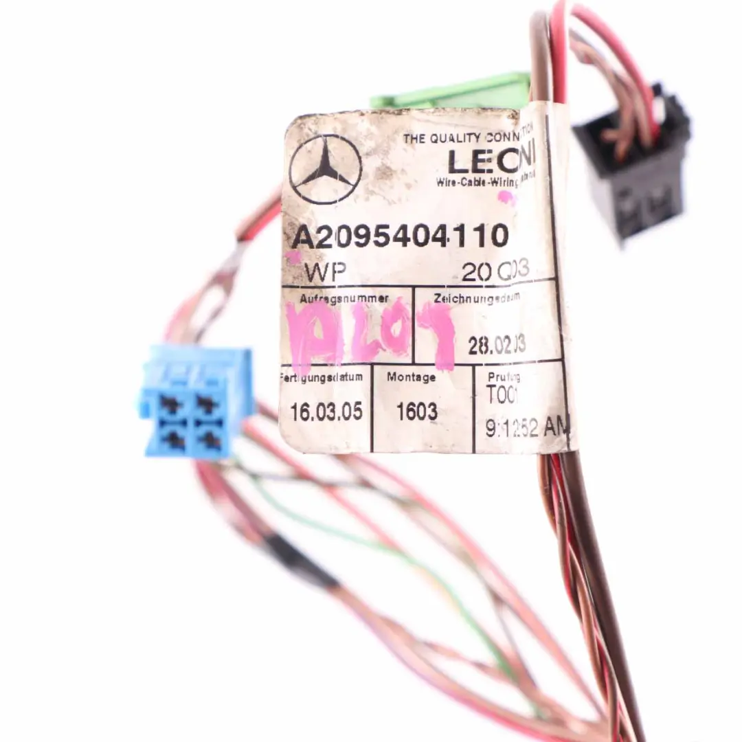 Door Wiring Front Left Right N/O/S Loom to Mercedes CLK W209 Cabrio with Part number A2095404110 Mercedes CLK W209 Cabrio Door Wiring Front Left Right N/O/S Loom - SKU A2095404110 - Part number A2095404110