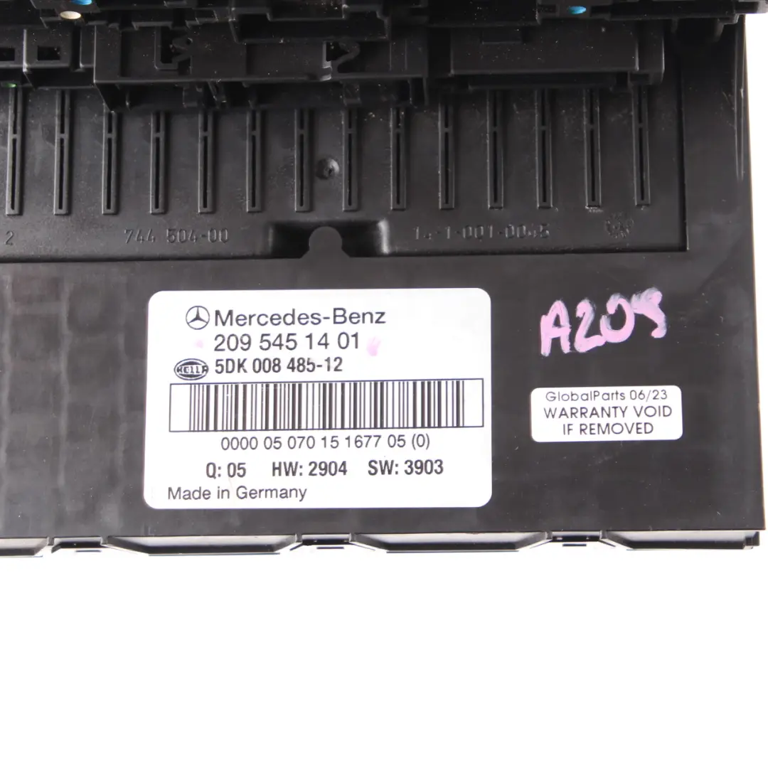  Fuse Box Mercedes CLK W203 W209 Front SAM Module Control Unit - SKU A2095451401 - Part number A2095451401