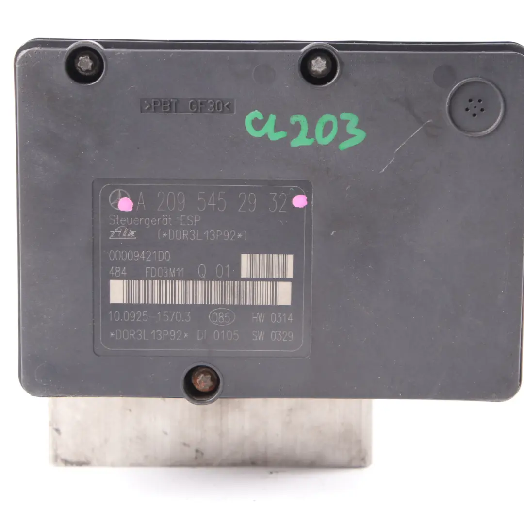  Pompa Freno Mercedes W203 W209 ABS Unità Modulo Di Controllo - SKU A2095452932 - Numero di parte A2095452932
