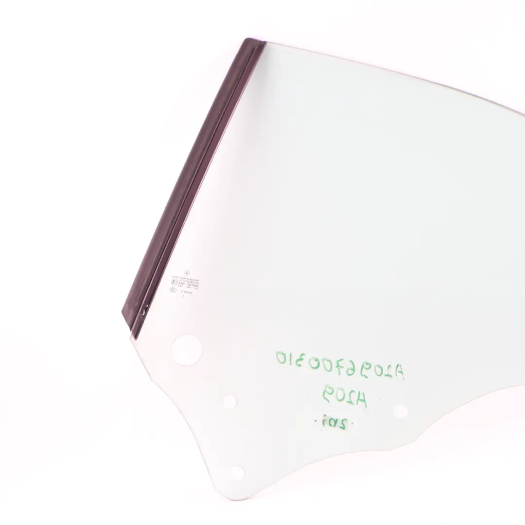 Window Quarter Glass Rear Left N/S AS2 to Mercedes W209 Convertible with Part number A2096700310 Mercedes W209 Convertible Window Quarter Glass Rear Left N/S AS2 - SKU A2096700310 - Part number A2096700310