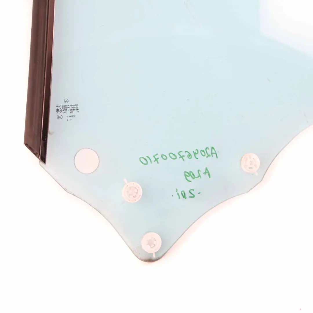 Window Glass Rear Left N/S Glazing Green AS2 to Mercedes A209 with Part number A2096700710 Mercedes A209 Window Glass Rear Left N/S Glazing Green AS2 - SKU A2096700710 - Part number A2096700710
