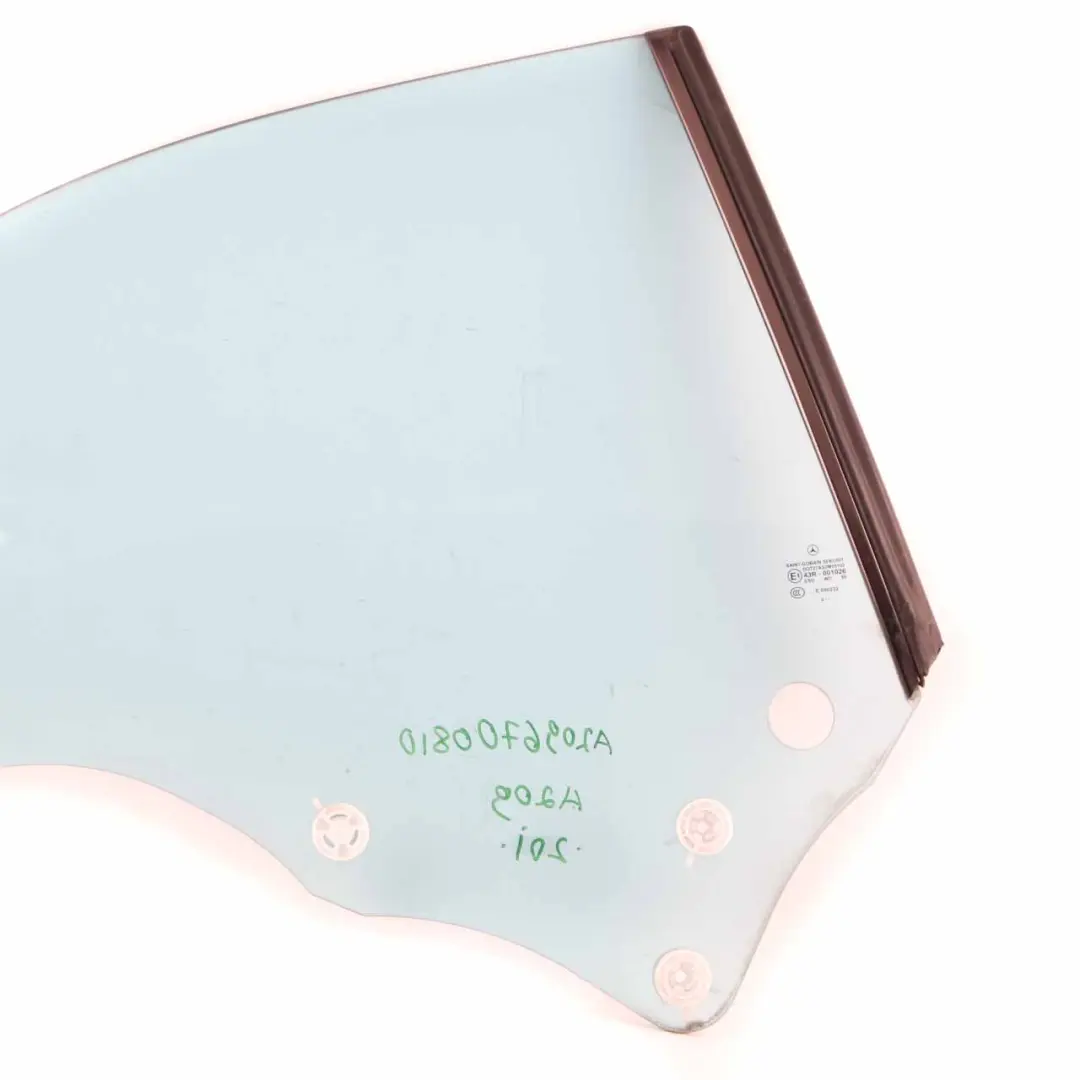 Window Glass Rear Right O/S Glazing Green AS2 to Mercedes A209 with Part number A2096700810 Mercedes A209 Window Glass Rear Right O/S Glazing Green AS2 - SKU A2096700810 - Part number A2096700810