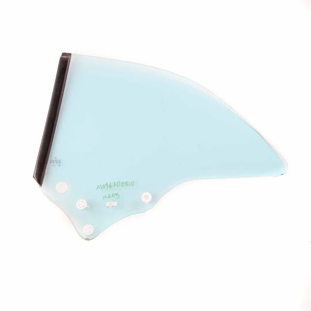 Window Glass Rear Right O/S Glazing Green AS2 to Mercedes A209 with Part number A2096700810 Mercedes A209 Window Glass Rear Right O/S Glazing Green AS2 - SKU A2096700810 - Part number A2096700810