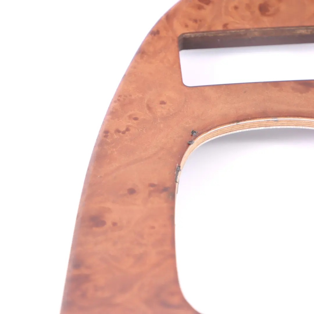 Center Console Shifter Trim Cover Wood Walnut Root to Mercedes A209 with Part number A2096800382 Mercedes A209 Center Console Shifter Trim Cover Wood Walnut Root - SKU A2096800382 - Part number A2096800382