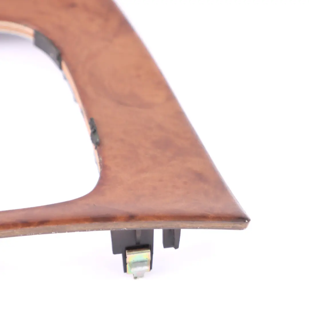 Center Console Shifter Trim Cover Wood Walnut Root to Mercedes A209 with Part number A2096800382 Mercedes A209 Center Console Shifter Trim Cover Wood Walnut Root - SKU A2096800382 - Part number A2096800382